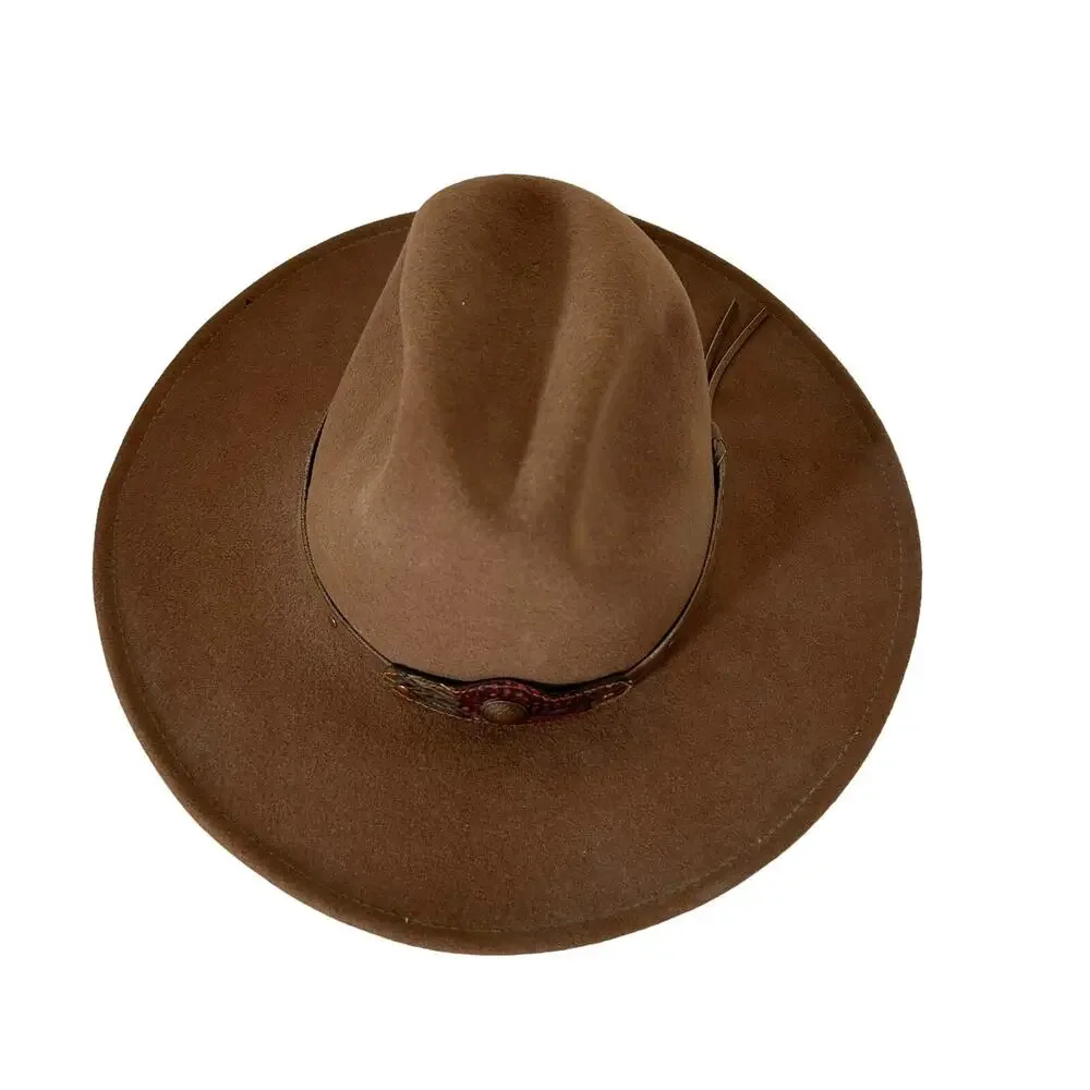 Golden Gate Hat Company Desperado Cowboy Wool Hat Small Made in USA Coin Feather